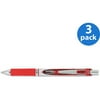 Pentel EnerGel RTX Retractable Roller Ball Pen, Red Ink, 3-Count