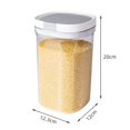 thumbnail image 3 of Airtight Lock Food Container Drop-resistant Durable Sealed Jars for Flour Sugar Pasta Snacks - 1.8L, 3 of 3