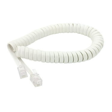 Steren 7ft Handset Cord Coiled White