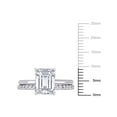 thumbnail image 7 of Everly Women's Sapphire Created Emerald 10k White Gold Bridal Set, 7 of 7