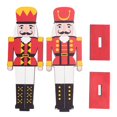 thumbnail image 1 of Dibujo de colores de madera, muñeco soldado de nogal, decoración de escritorio de Navidad, regalo de Navidad, 1 of 8