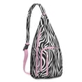 thumbnail image 1 of Rainbow Zebra Print Sling Bag - Colorful Abstract Zebra Stripes Crossbody Backpack for Women & Men, Modern Fashion Shoulder Bag (Cute Cartoon Zebra Pattern, Water-Resistant & Lightweight), 1 of 4