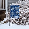 thumbnail image 4 of Briarwood Lane Checkered Snowflakes Burlap Winter Garden Flag, 4 of 4