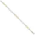 thumbnail image 4 of Auriga Fine Jewelry 925 Sterling Silver Flash Gold Infinity Symbol Bracelet 7.5inch for Women, 4 of 6