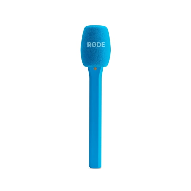 Adaptador de mano Rode Interview Micro azul para micrófono