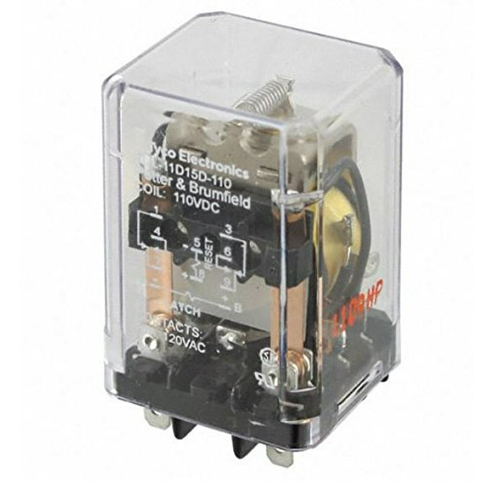 Electromechanical Relay 110VDC 7.4KOhm 10A DPDT (( 38.89mm 35.71mm 61