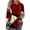 Red, variant on Ecqkame Womens Casual Long Sleeve Tunic Shirt Clearance Women's Casual Round Neck Printed Loose Shirt Blouse Tops Blue L
