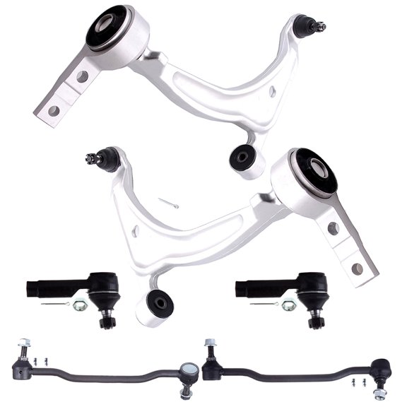 AUTOMUTO Replacement Parts Front Lower Control Arm And Ball Joint Driver Passenger Side Front Outer Tie Rod End Front Sway Bar End Link Driver Passenger Side fit 2002 2003 2004 for Nissan Altima