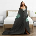 thumbnail image 5 of Plymouth A State University Logo Fleece Blanket, Very Soft Microfiber Flannel Blanket for Couch Warm and Cozy for All Seasons, Black, 5 of 6