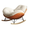 thumbnail image 2 of Sillón mecedor individual con cojín acolchado, sillón reclinable, sillón reclinable para ocio, sillón para dormitorio, jardín, balcón Base Naranja, 2 of 8