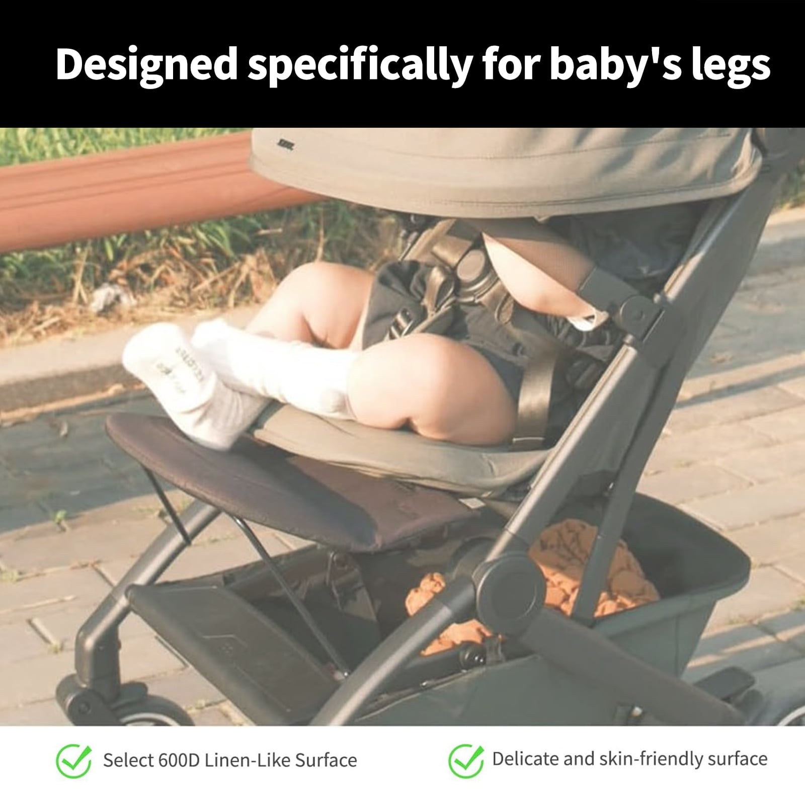 Baby Strollers Footrest Extender for Dedicated Strollers Enjoy Leg Comfort and Support Folds Easily without Detach