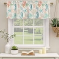 thumbnail image 2 of Teal Red Coastal Curtain Valances for Windows, Kitchen Valance Window Treatments Panel 2 Pack, Nautical Seahorse Beach Coral Starfish Retro Rod Pocket Short Curtains for Bathroom Bedroom 54 x 18 Inch, 2 of 8