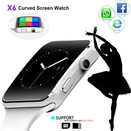Wireless Bluetooth Smart Watch Phone X6 Smart Watch Wristwatch For ios Android With Camera For Samsung HTC and Other Android