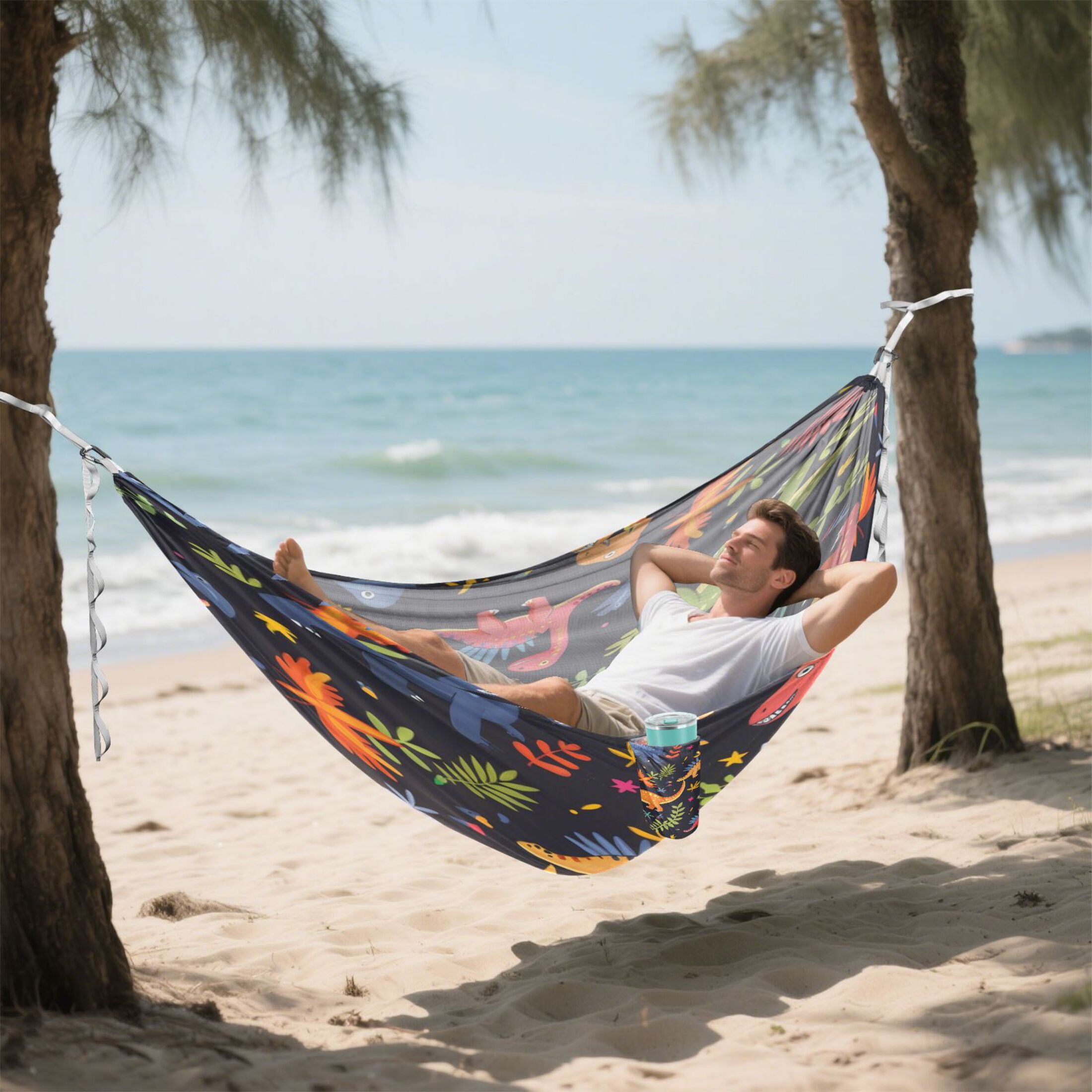 Hammock Camping Hammock Nylon Portable Hammock Travel Camping Hammock Cartoon Dinosaur