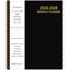 2026-2028 Monthly Planner 2 Year Monthly Planner/Calendar 2026-2028, 24 Months Calendar Planner Jul 2026 – Jun 2028, 9" x 11", Holidays, Tabs, Double-Side Pocket, Thick Paper - Black
