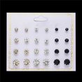 thumbnail image 5 of ziyahi 12 Pairs Rhinestones Girls Earring Set Crystal Ear Stud Earrings Multiple styles No.03 s, 5 of 5