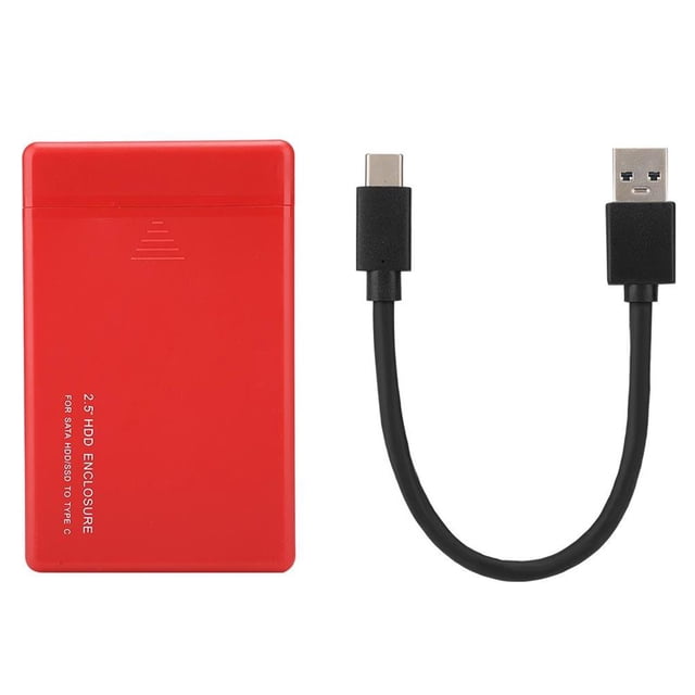 W25A831 2.5 Pulgadas Usb3.1 Tipo C Sata Caja De Disco Duro Antiarañazos Móvil Sin Tornillos (Rojo) Moyic EL006642-00