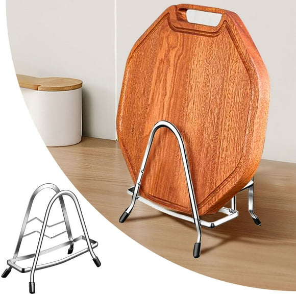Rack 2 Cutting Board Holder Stand Stainless Steel Cutting Board Rack Cutting Board Rack Organizer For Kitchens Stainless Steel Pot Pan Lids Holder end start# s#Engineered to maximize countertop