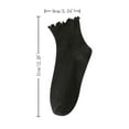 thumbnail image 3 of XuJwPNcy 3 Pairs Women's Ruffle Socks Casual Cute Ankle Socks Breathable Cotton Soft Crew Socks for Ladies, 3 of 3