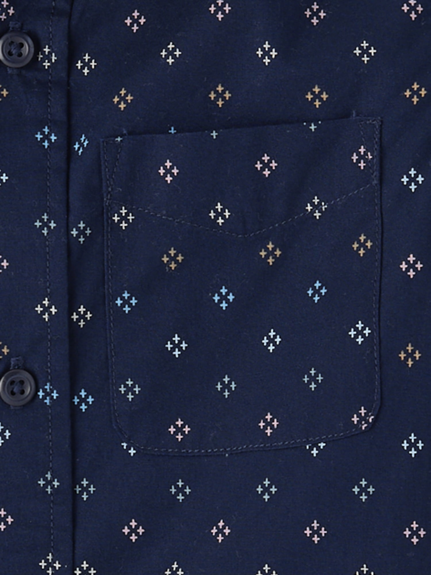 The Children's Place Boys Short Sleeve Printed Poplin Button Up Shirt, Sizes XS-XXL