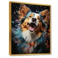thumbnail image 2 of Designart "Prancing Papillon I" Animals Dog Floater Framed Canvas Prints, 2 of 5