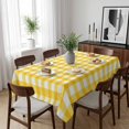 thumbnail image 6 of Yellow Table Cloth Waterproof Tablecloths, Country French Rustic Buffalo Plaid Modern Art Tablecloth Dining Table Cover for Kitchen Party Tabletop Outdoor, Rectangle Tablecloth 52x70 Inch, 6 of 9