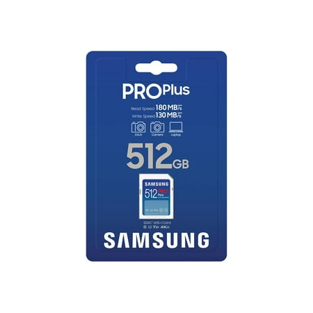 Samsung - Pro Plus 512GB SDXC Memory Card