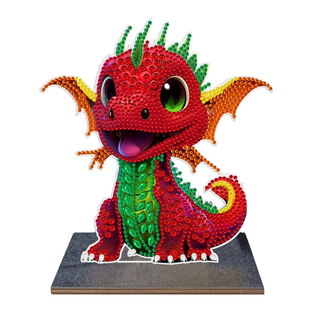 Adorno de diamante de cristal Wdftyju para manualidades con animales de dibujos animados