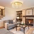 thumbnail image 5 of 20" Boho Crystal Ceiling Fan with Lights Flush Mount, Bohemian Ceiling Fans with Lights Remote Control, with 6 Speeds for Bedroom,, Living Room, 5 of 9