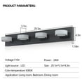 thumbnail image 6 of Modern Bath Wall Lighting, Black 4-Light Vanity Lights Fixtures, Over Mirror Bath Wall LED Light, 6 of 9