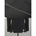 thumbnail image 5 of [Elegant Blazer] Elegant Velvet Men's Blazer with Bow Tie | Single Breasted, Long Sleeve, Dark Grey- Perfect for Weddings, Formal Events, and Business Casual, 5 of 7