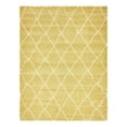 thumbnail image 3 of Unique Loom Rabat Shag Collection Area Rug - Trellis (9' x 12' 2" Rectangle Yellow/Ivory), 3 of 7