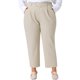 thumbnail image 1 of Pantalones de trabajo de oficina de talla grande plisados Agnes Orinda para mujeres, con cintura alta, rectos, casuales de negocios, con bolsillo, 2X color caqui claro, 1 of 5