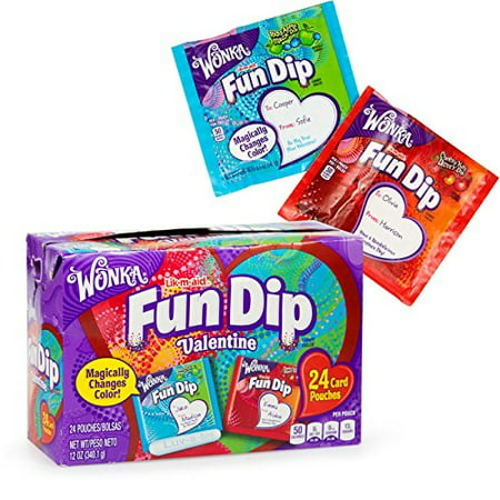 Wonka Lik-m-aid Fun Dip Valentine Card Kits - Valentine's Day and Valentine's Day
