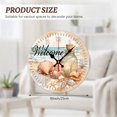 thumbnail image 2 of The Beach Is Calling Tropical Round Wall Clock Silent Ocean Palm Tree Coastal Home Decor, 2 of 5