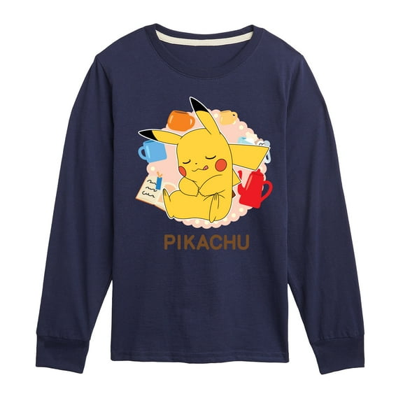 Pokémon - Sleeping Pikachu - Toddler And Youth Long Sleeve Graphic T-Shirt