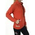 thumbnail image 3 of Women's Scarlet Ohio State Buckeyes Luxe Pullover Hoodie, 3 of 3
