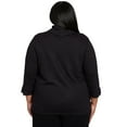 thumbnail image 2 of Alfred Dunner Womens Plus-Size Leaf Embroidered Rib Neck Top, 2 of 4