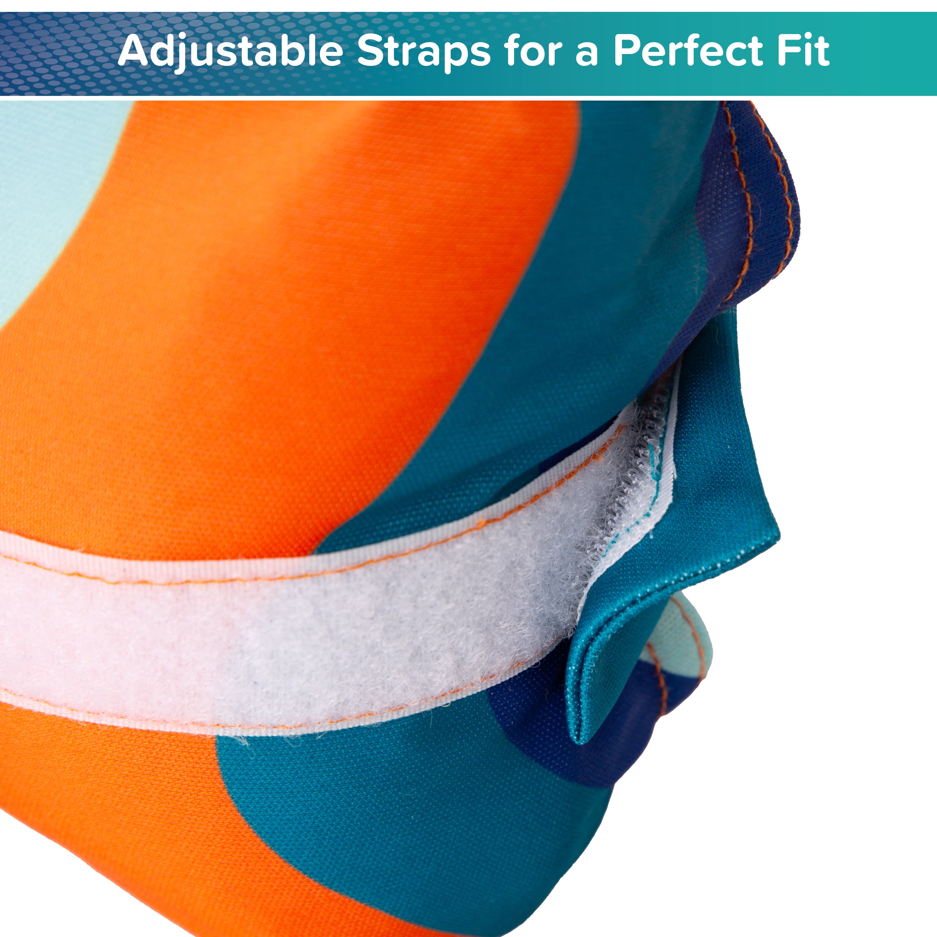 (2 pack) Aqua SwimSchool Adjustable Fabric Arm Pool Floats for Children 50-80 lb, Blue
