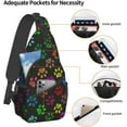 thumbnail image 4 of Pattern Printed Sling Bag for Women Men Crossbody Shoulder Backpack Chest Bags Gym Travel Hiking Casual Daypack, 4 of 7