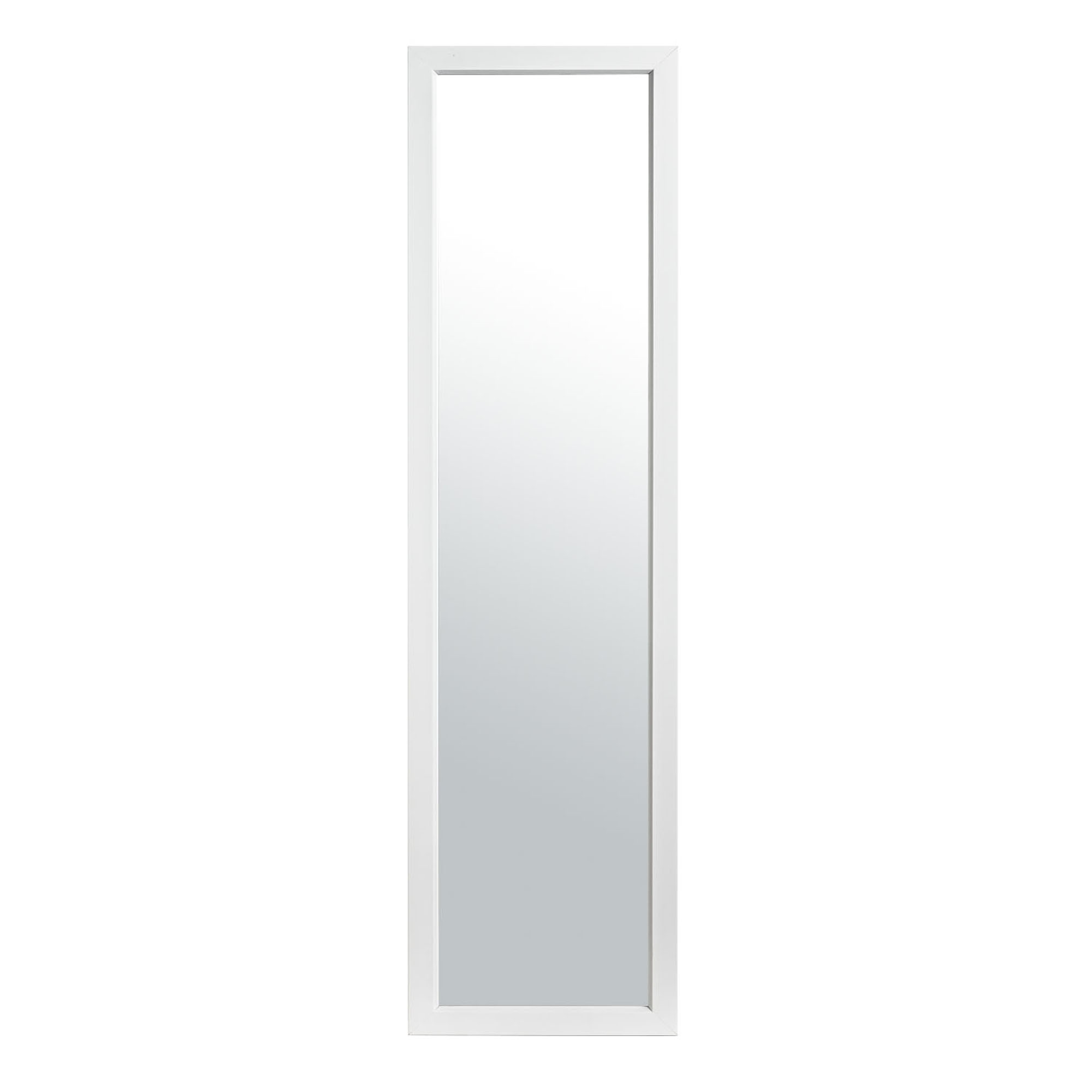 Full Length Mirror Floor Wall Mounted Leaning Hanging Rectangle White 55"x12"