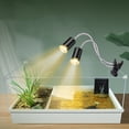 thumbnail image 4 of Mosey Reptile Heat Lamp Holder Dual-Head with 2/4/6H Cycle Timer Gooseneck Adjustable Turtles Lizards Snakes UVA/B Basking Light Bulb Metal Clip Rack, 4 of 8