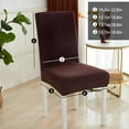 thumbnail image 2 of 6 Pack Chair Protector Cover Slipcover, Wehilion Super Fit Stretch Removable Washable Chair Cover for Kitchen,Hotel,Ceremony,Dining Room Wedding Banquet Decoration,Coffee, 2 of 5