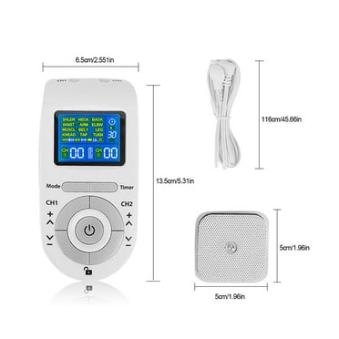 TENS Unit Handheld Electronic Pulse Massager with 8 Pads by Bluestone ...