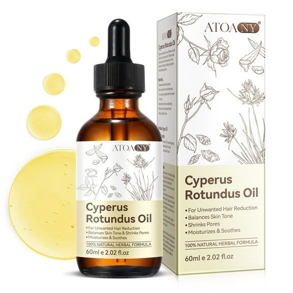 ATOANY Cyperus Rotundus Oil for Hair Removal, 100% Pure & Natural, Balances Skin Tone, Suitable for All Skin Types, 2.02 fl.oz