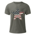 thumbnail image 4 of Quick-Dry Men's USA Flag Stars Graphic Tee - Moisture-Wicking Short Sleeve Top, Lightweight Hiking Shirt for Summer Outdoor & Patriotic Holidays, 4 of 5