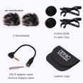thumbnail image 4 of Gwong Electrónica Lavalier Dual Lavalier Mic Lapel Clip-on Micrófono condensador para iPhone Android, 4 of 7