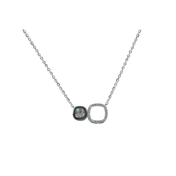 Celeste Coussin Pendentif Chaîne en Argent Sterling Zircon Cubique