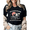 Black, variant on Retro Relaxed Frog Reading Book Graphic Tees Womens T shirt Black/White S-5XL Shirts Casual Daily Tops
