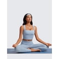 thumbnail image 3 of Top Corto Deportivo CRZ YOGA Butterluxe con Escote Cuadrado Azul Talla L, 3 of 5